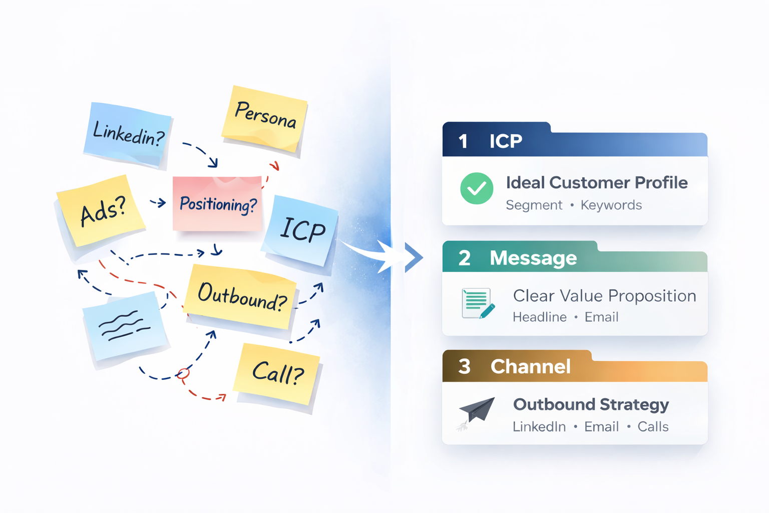 From scattered GTM ideas to a clear ICP, message, and channel system